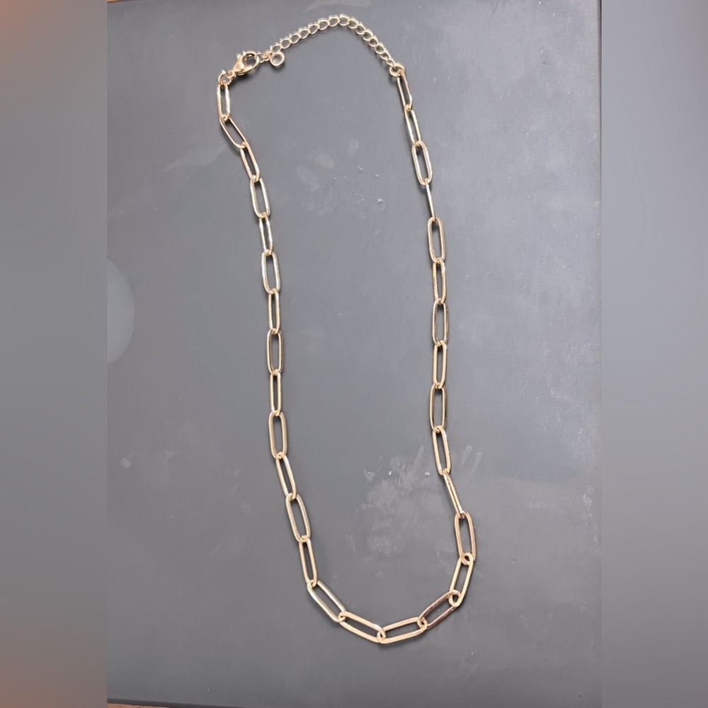 Womens A New Day Gold Paperclip Necklace